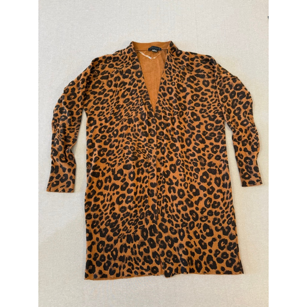 Sanctuary M Lenox Animal Print Open Front Duster Cardigan Sweater - Picture 6 of 8